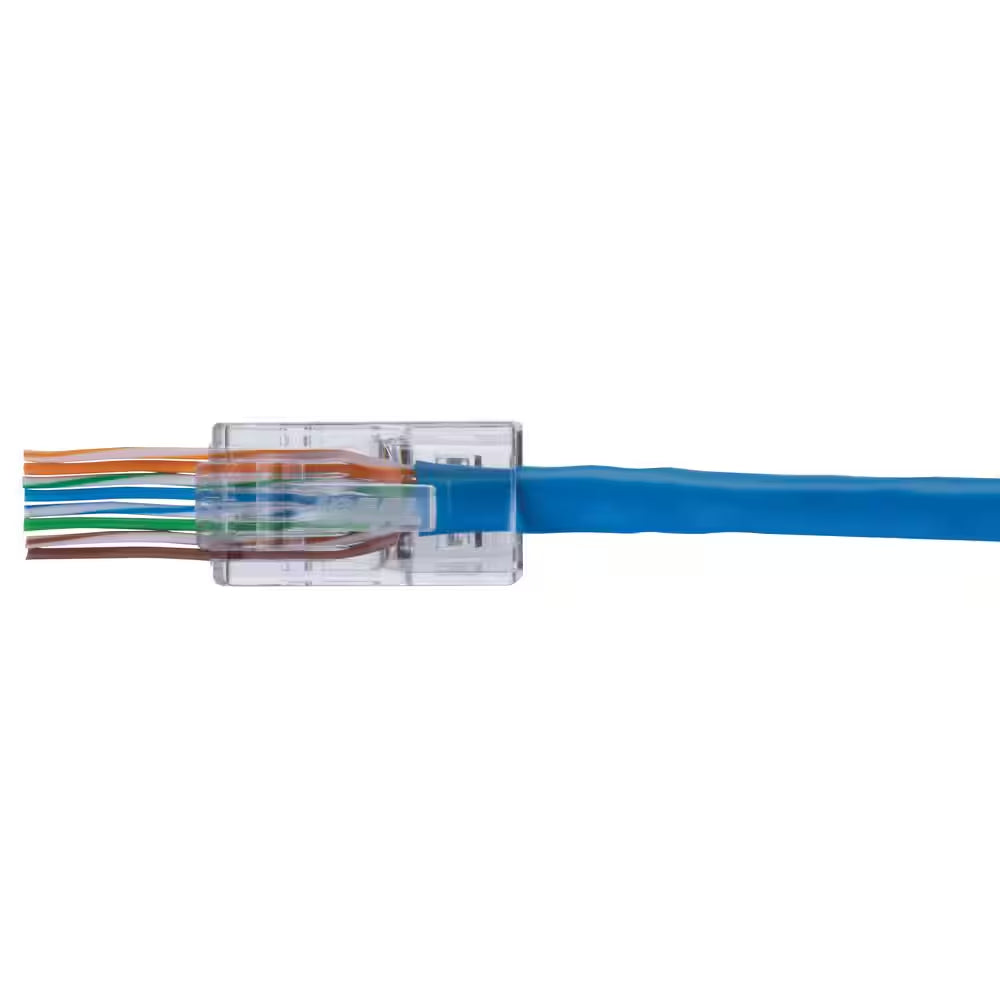 Cat5E Feed-Thru Modular Plug (50-Pack)